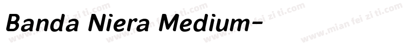 Banda Niera Medium字体转换